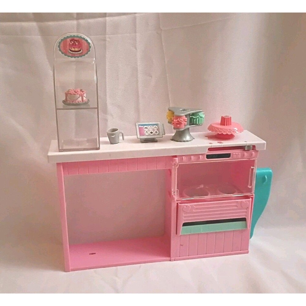 Barbie You Can Be Anything Career Cake Decor Bakery Counter Playset Incomplete